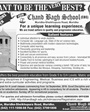 Admission notice for Chand Bagh School Muridke