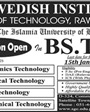 Admission notice for Swedish Institute of Engineering And Technology Rawalpindi