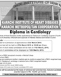 Admission notice for Karachi Institute of Heart Diseases (KIHD)