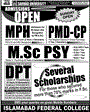 Admission notice for Islamabad Federal College