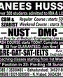 Admission notice for Anees Hussain Karachi