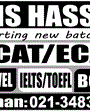 Admission notice for Anis Hassan School of Accountancy, Karachi