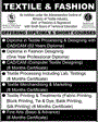 Admission notice for Pakistan Bedwear Designing and Training Institute Karachi