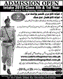 Admission notice for Cadet College Murree