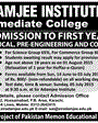 Admission notice for Sir Adamjee Institute Intermediate College