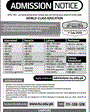 Admission notice for National University Of Computer And Emerging Sciences Islamabad