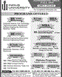 Admission notice for Indus University Karachi