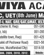 Admission notice for Zawiya Academy Chaklala Scheme III, Rawalpindi