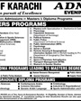 Admission notice for University Of Karachi