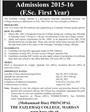 Admission notice for Fazal E Haq College Mardan