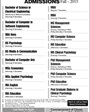 Admission notice for Foundation University Rawalpindi