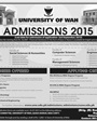 Admission notice for University of Wah