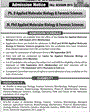 Admission notice for PU Lahore