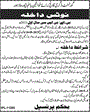 Admission notice for Govt College for Women Baghbanpura Lahore