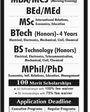 Admission notice for Preston University Karachi