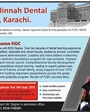 Admission notice for Fatima Jinnah Dental College, Karachi
