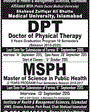 Admission notice for Institute of Health & Management Sciences Islamabad