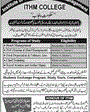 Admission notice for Institute of Tourism & Hotel Management Faisalabad