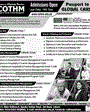 Admission notice for College of Tourism and Hotel Management COTHM Pakistan
