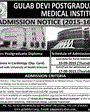 Admission notice for Gulab Devi Postgraduate Medical Institute