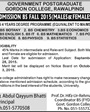 Admission notice for Govt Gordon College Rawalpindi