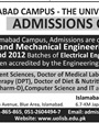 Admission notice for The University of Lahore Islamabad