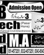 Admission notice for City College of Commerce Rawalpindi