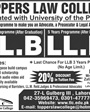 Admission notice for Toppers Law College Lahore