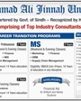 Admission notice for Mohammad Ali Jinnah University Islamabad