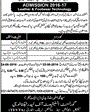 Admission notice for Govt Institute of Leather Technology Gujranwala
