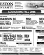 Admission notice for Preston University Lahore