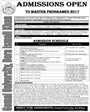 Admission notice for Gomal University Dera Ismail Khan (DI Khan)