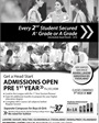 Admission notice for Cadet College, Jhang