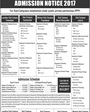 Admission notice for University of Sargodha Gujranwala Campus