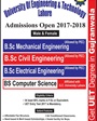 Admission notice for Chenab College Of Engineering And Technology Gujranwala