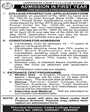 Admission notice for Garrison Cadet College Kohat
