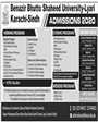 Admission notice for Benazir Bhutto Shaheed University Lyari Karachi