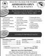 Admission notice for Defence Authority College for Women, Karachi