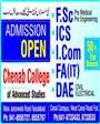 Admission notice for Chenab College Faisalabad