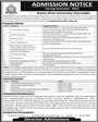 Admission notice for Bacha Khan University Charsadda