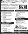 Admission notice for Imperial College Of Business Studies Lahore