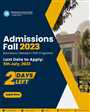 Admission notice for FAST NUCES Lahore