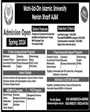 Admission notice for Mohi-Ud-Din Islamic University Nerian Sharif (Aj&K)