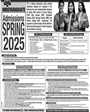 Admission notice for Rachna College of Engineering & Technology, Gujranwala