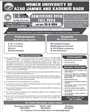 Admission notice for Women University of Azad Jammu & Kashmir Bagh