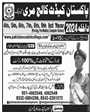 Admission notice for Pakistan Cadet School and College Murree