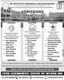Admission notice for NFC Institute of Engineering & Fertilizer Research, Faisalabad