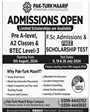 Admission notice for Pak Turk International School and College Islamabad