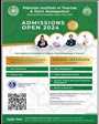 Admission notice for Pakistan Institute of Tourism and Hotel Management Karachi