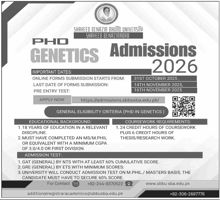 Admission notice for Shaheed Benazir Bhutto University Nawabshah